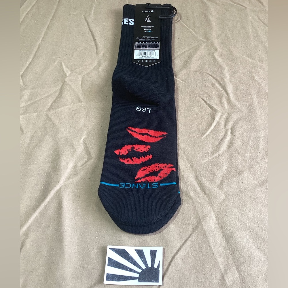 Stance PLEASURES Satisfaction Guaranteed Black Crew Socks M: 9-13 L - Picture 4 of 6
